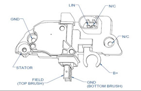 Regler für Lichtmaschinen der 0124225...-Serie 0124525...-Serie 0399604...-Serie Bosch 1986AE0133 F00M144151 F00M145851 F00MA45243 14 Volt Original Bosch